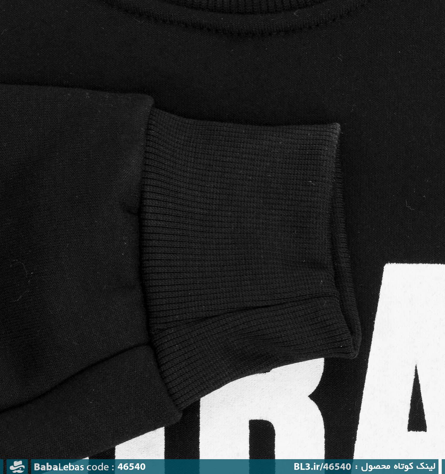 بلوز دورس مردانه یقه گرد مشکی مدل 46540 - تصویر 3