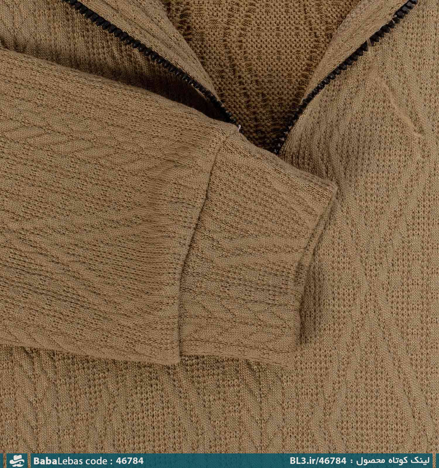 بلوز دورس نیم زیپ یقه دار ساده مدل 46784 - تصویر 3