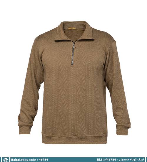 بلوز دورس نیم زیپ یقه دار ساده مدل 46784 - تصویر 4