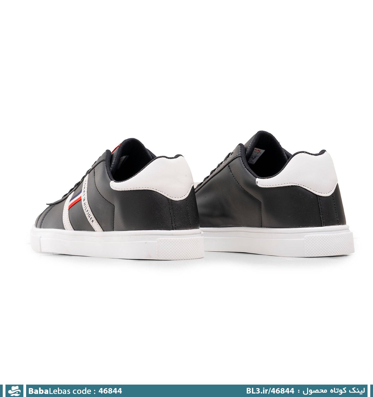 کفش روزمره مردانه مشکی بند دار مدل 46844 - تصویر 3