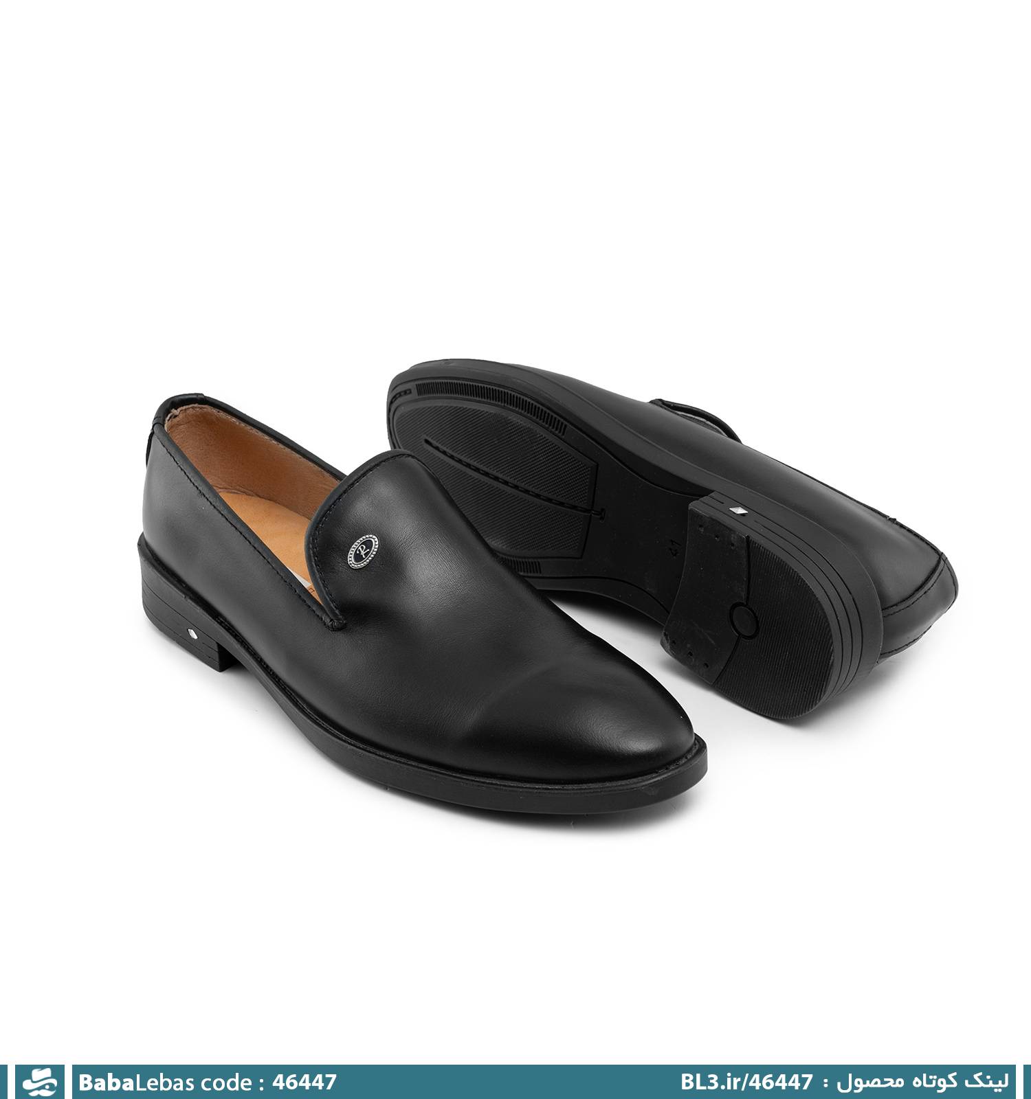 کفش کالج مردانه چرم مصنوعی مشکی مدل 46447 - تصویر 3