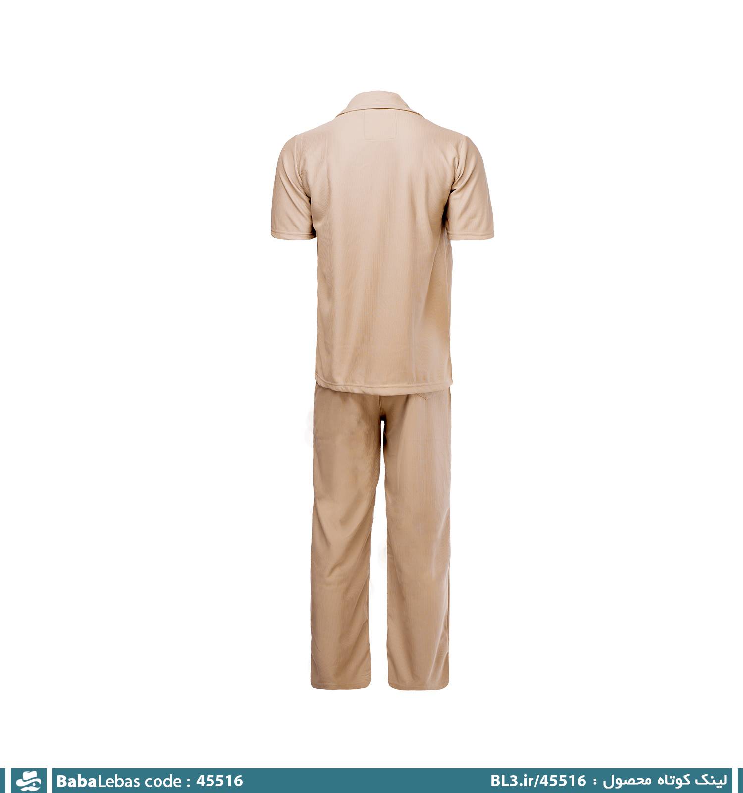 ست مردانه پیراهن و شلوار آستین کوتاه ساده مدل 45516 - تصویر 3