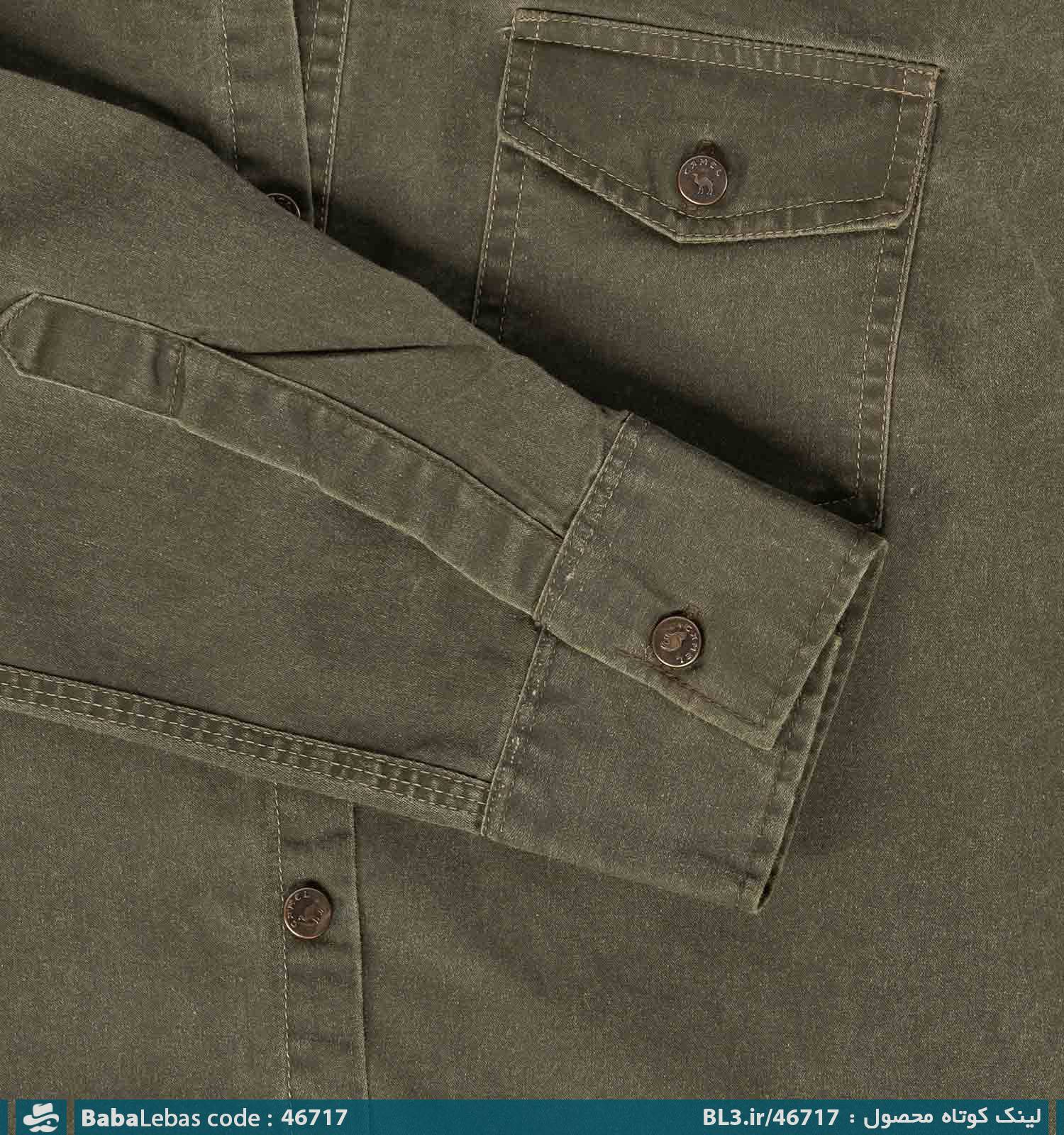 پیراهن اسپرت کتان مردانه آستین بلند ساده مدل 46717 - تصویر 3