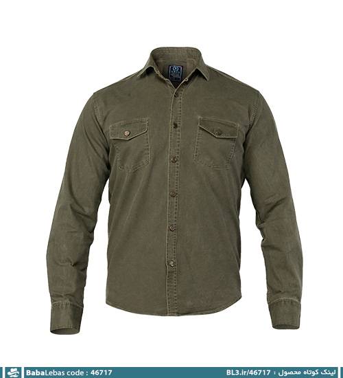 پیراهن اسپرت کتان مردانه آستین بلند ساده مدل 46717 - تصویر 4