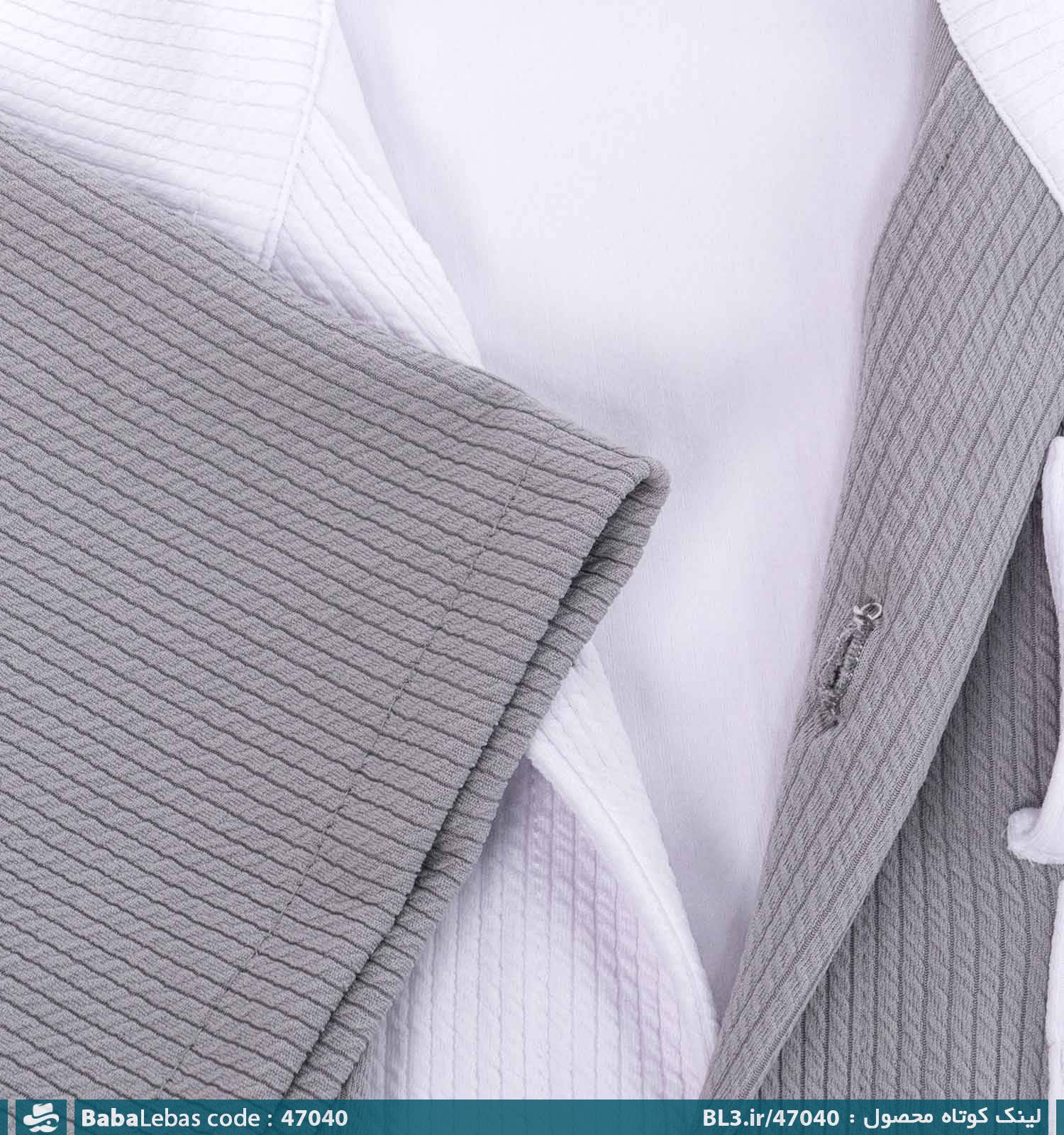 پیراهن اسپرت مردانه آستین کوتاه دو رنگ مدل 47040 - تصویر 3