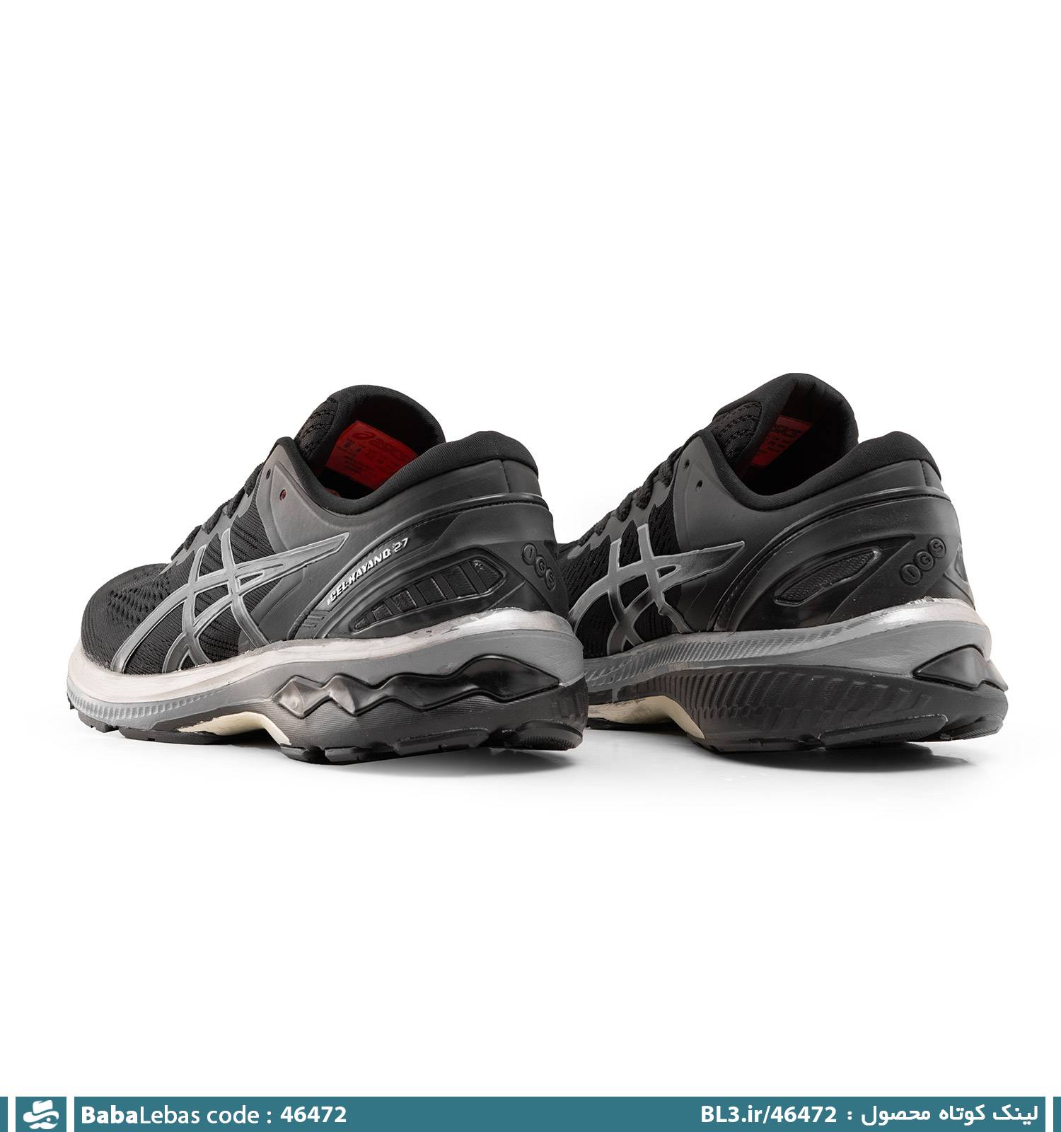 کفش اسپرت مردانه مشکی بندی مدل 46472 - تصویر 3