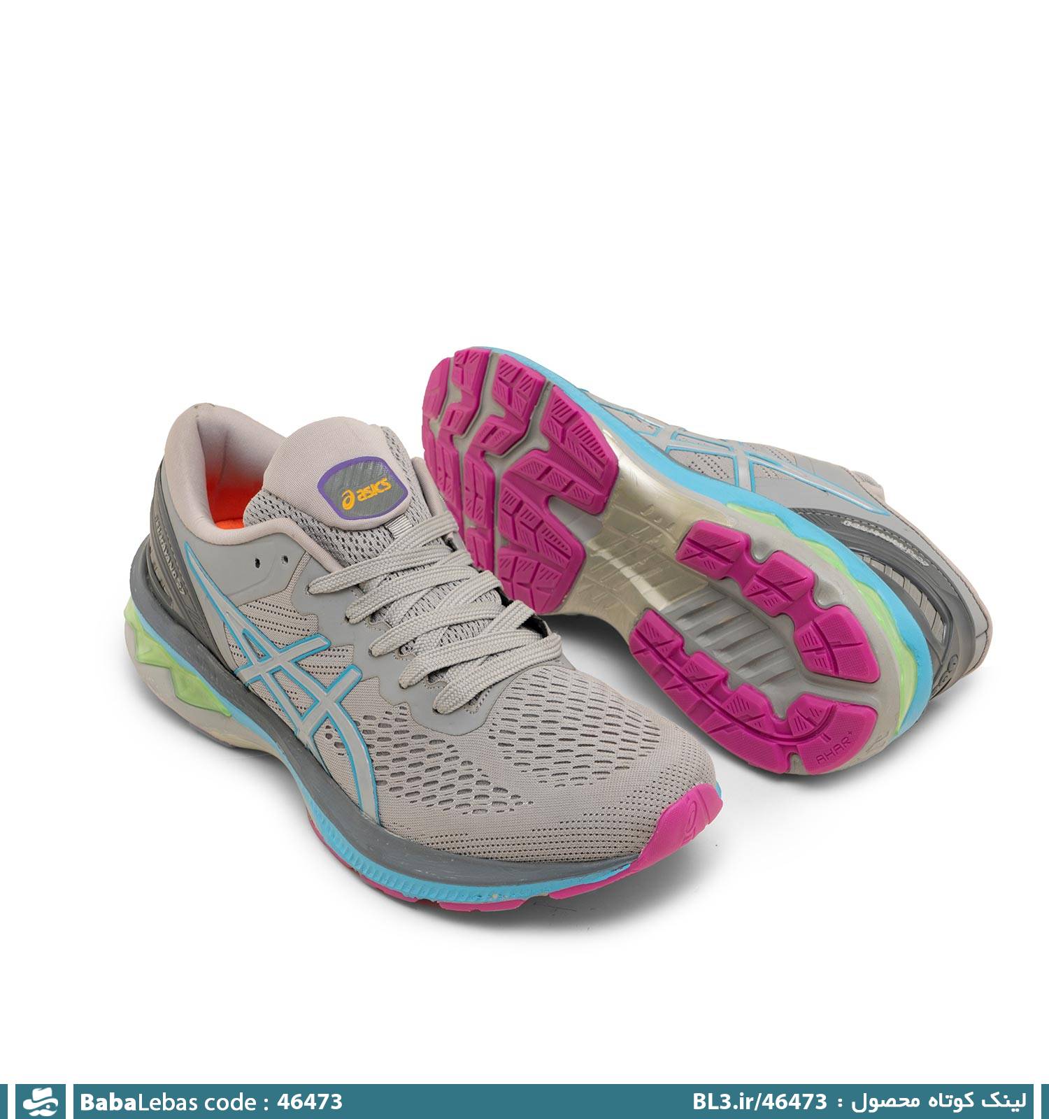 کفش اسپرت مردانه طوسی بندی مدل 46473 - تصویر 2