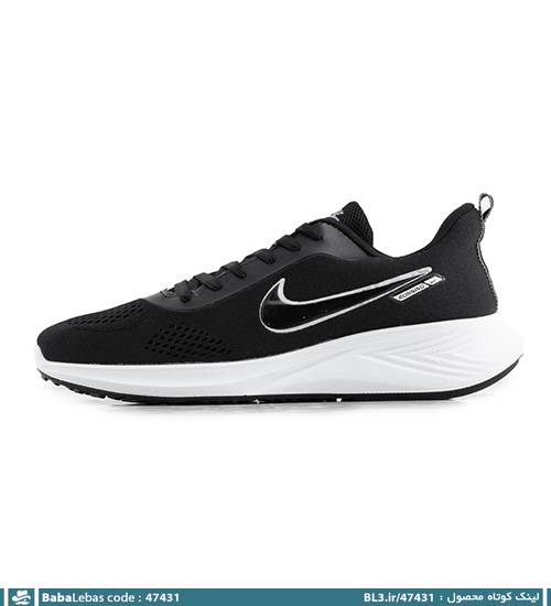 کفش اسپرت رانینگ مردانه مشکی بندی مدل 47431 - تصویر 4