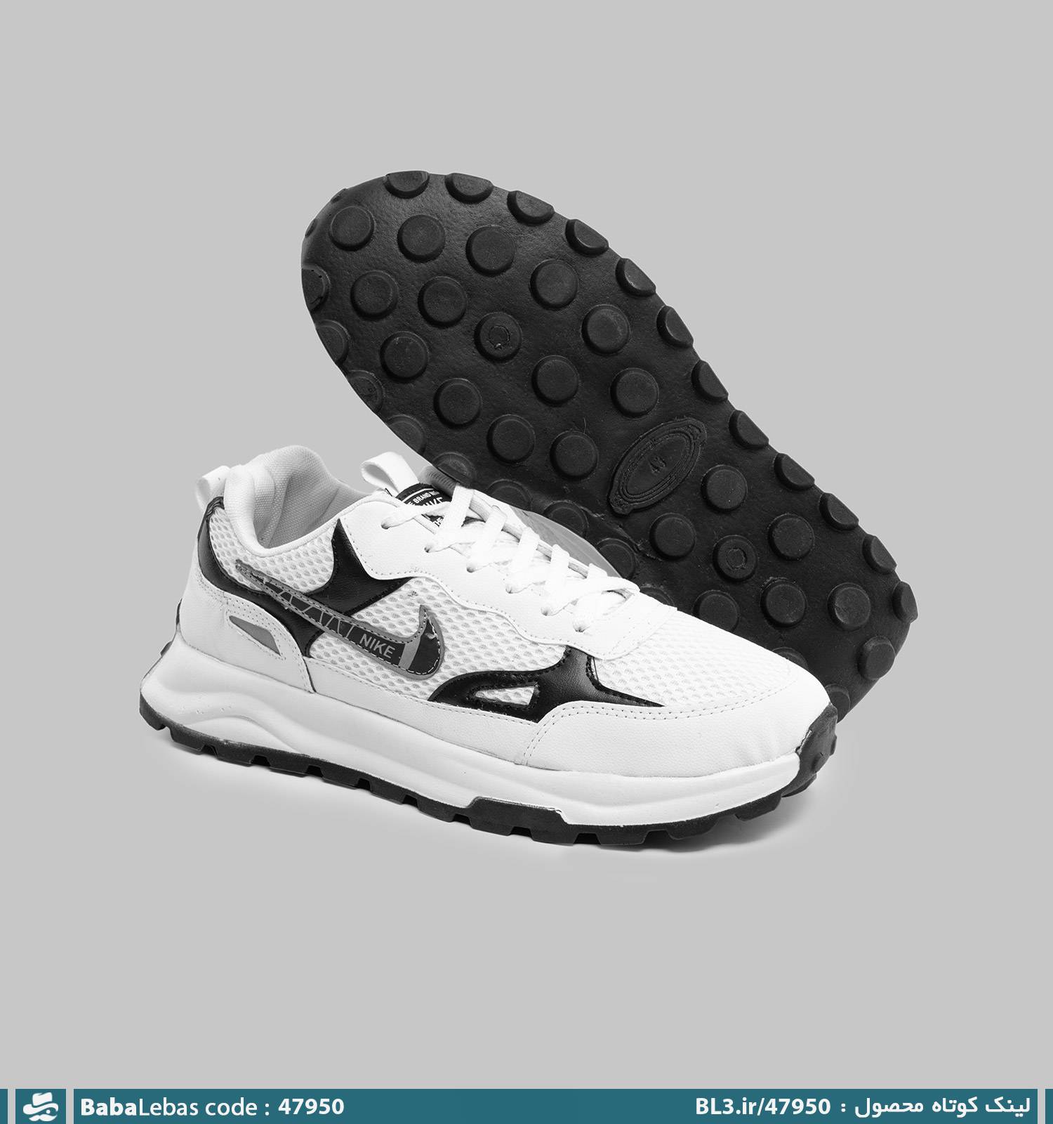 کفش اسپرت مردانه سفید بندی مدل47950 - تصویر 2