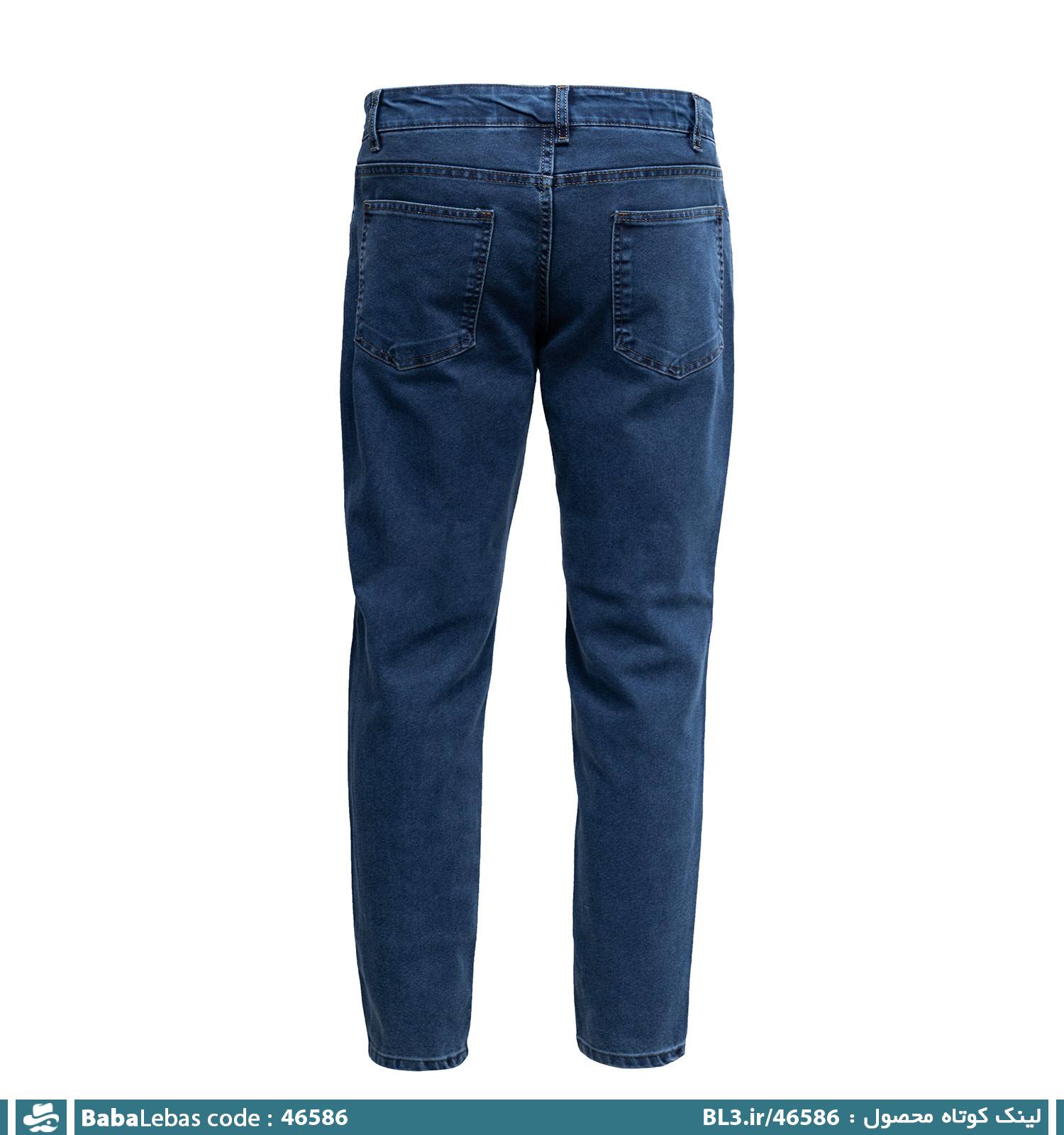 شلوار لی مام فیت مردانه اسپرت مدل 46586 - تصویر 2