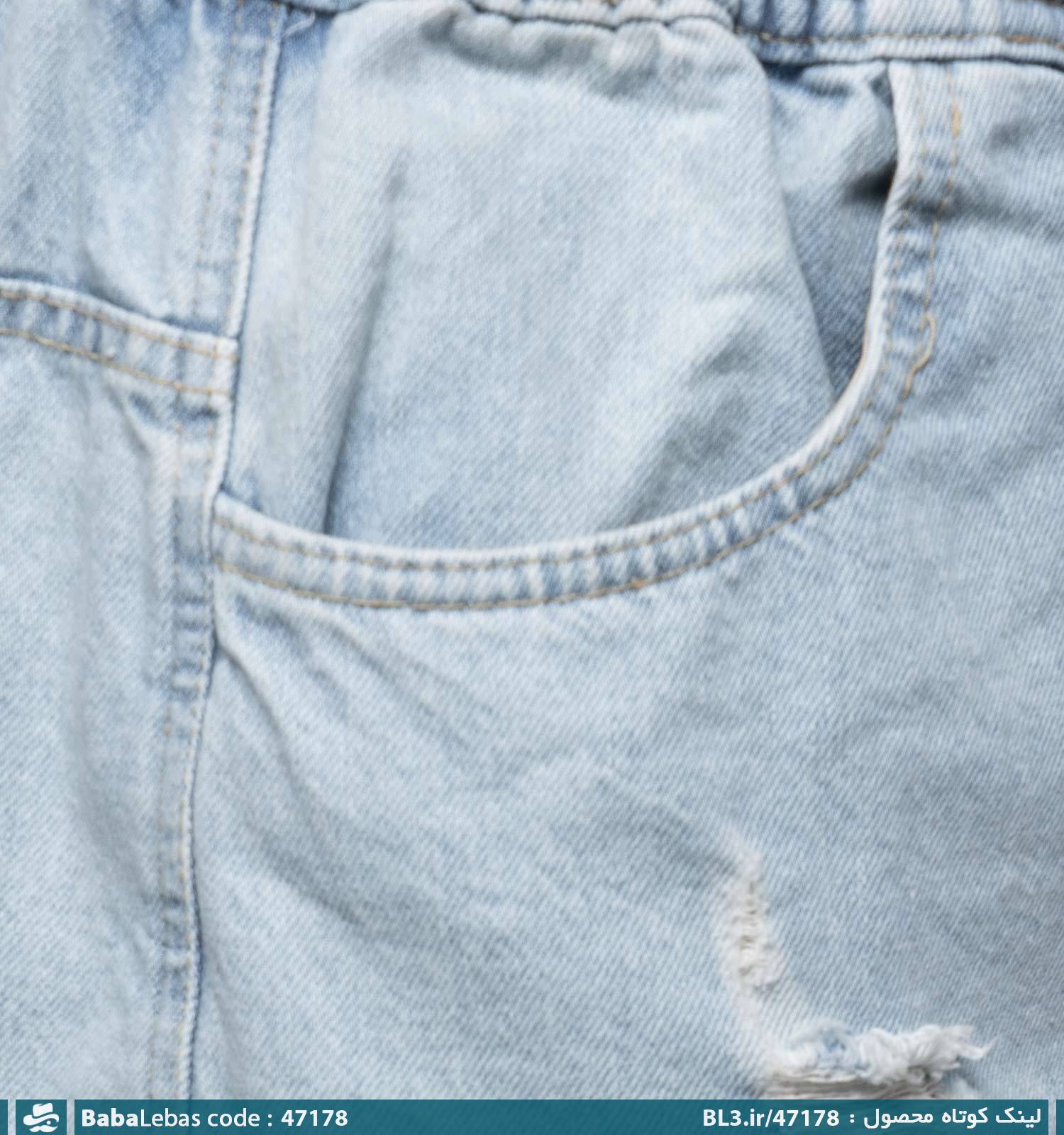 شلوار لی بگ مردانه اسپرت مدل 47178 - تصویر 3