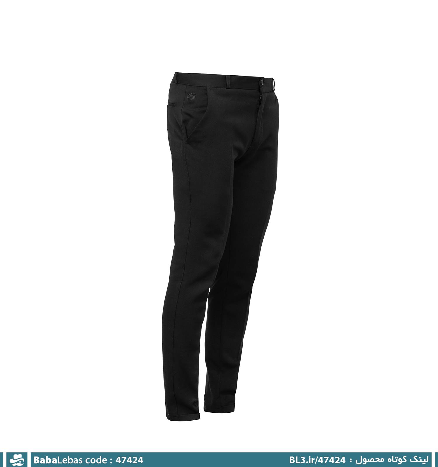 شلوار مام فیت پارچه ای جگوار مردانه مشکی مدل 47424 - تصویر 2