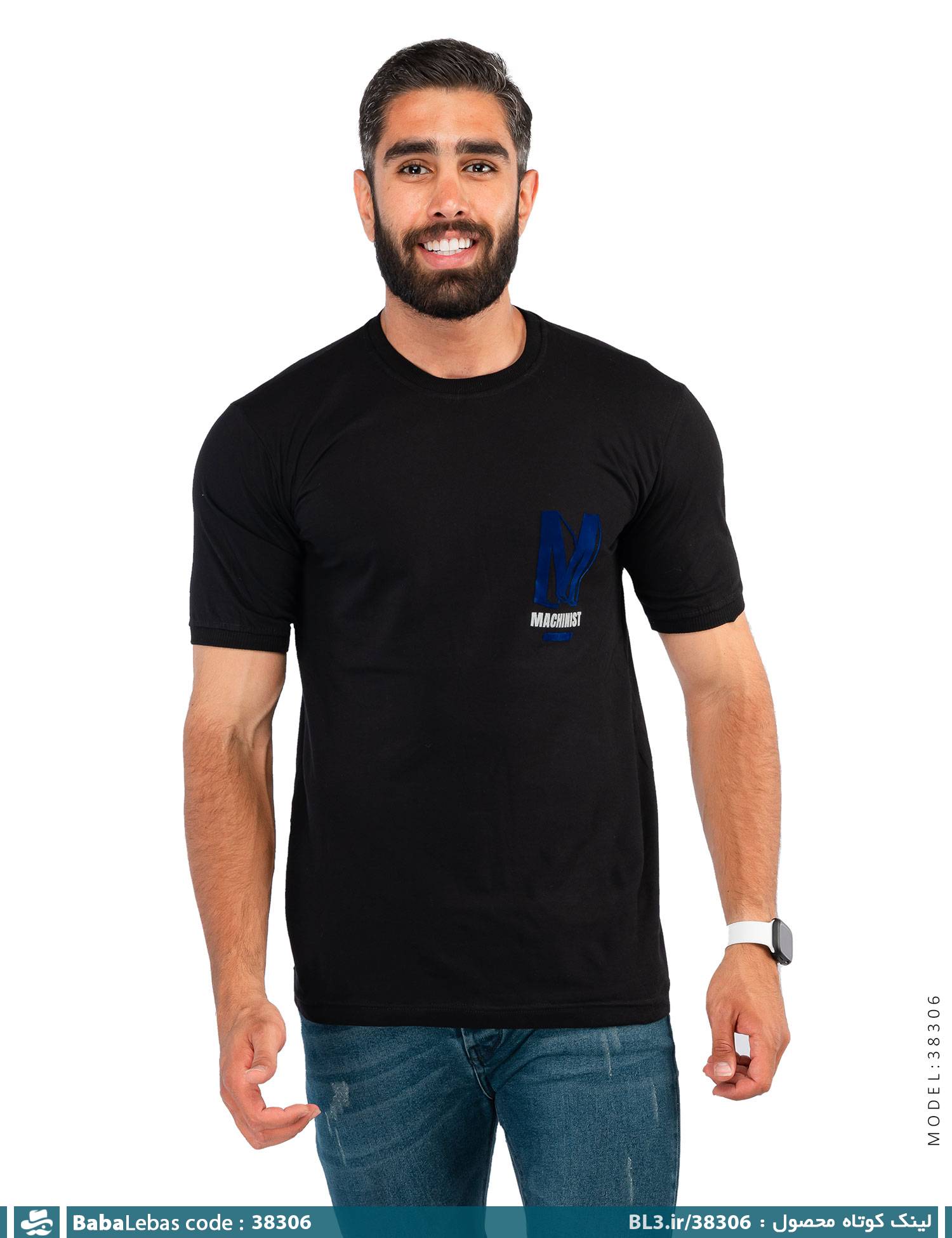 تیشرت مردانه یقه گرد مدل 38306 - تصویر 2