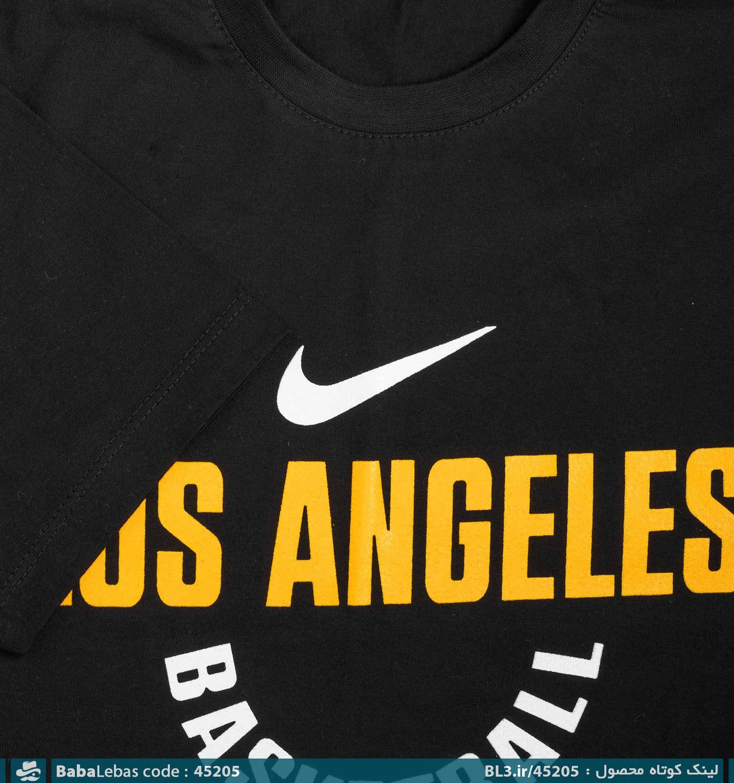 تیشرت یقه گرد مردانه مشکی پنبه طرح دار مدل 45205 - تصویر 3