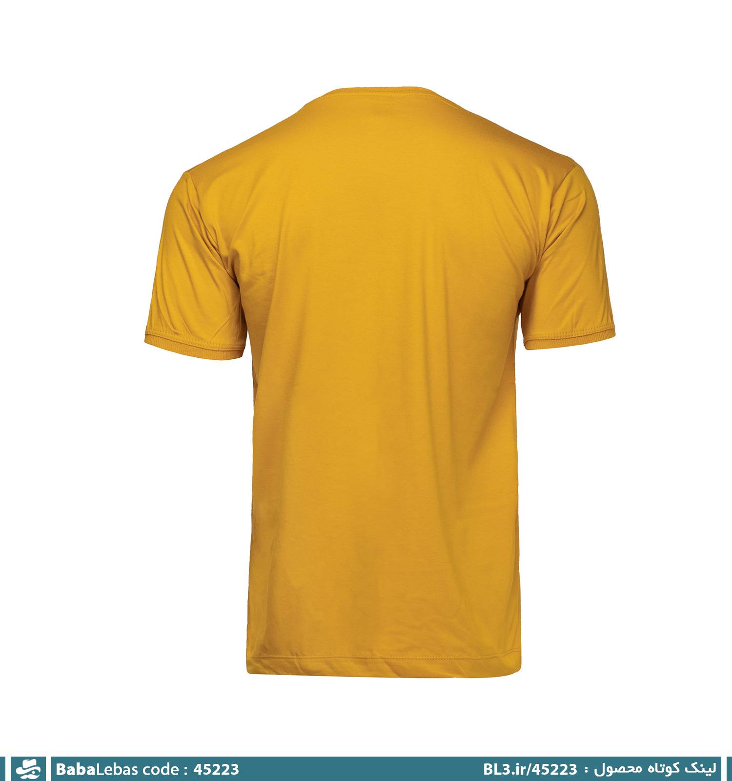 تیشرت یقه گرد مردانه پنبه طرح دار مدل 45223 - تصویر 2