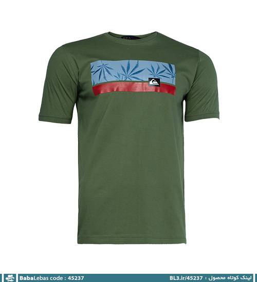 تیشرت یقه گرد مردانه پنبه طرح دار مدل 45237 - تصویر 4