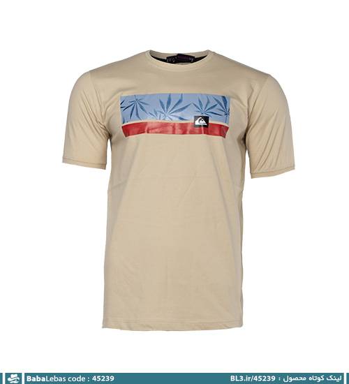 تیشرت یقه گرد مردانه پنبه طرح دار مدل 45239 - تصویر 4