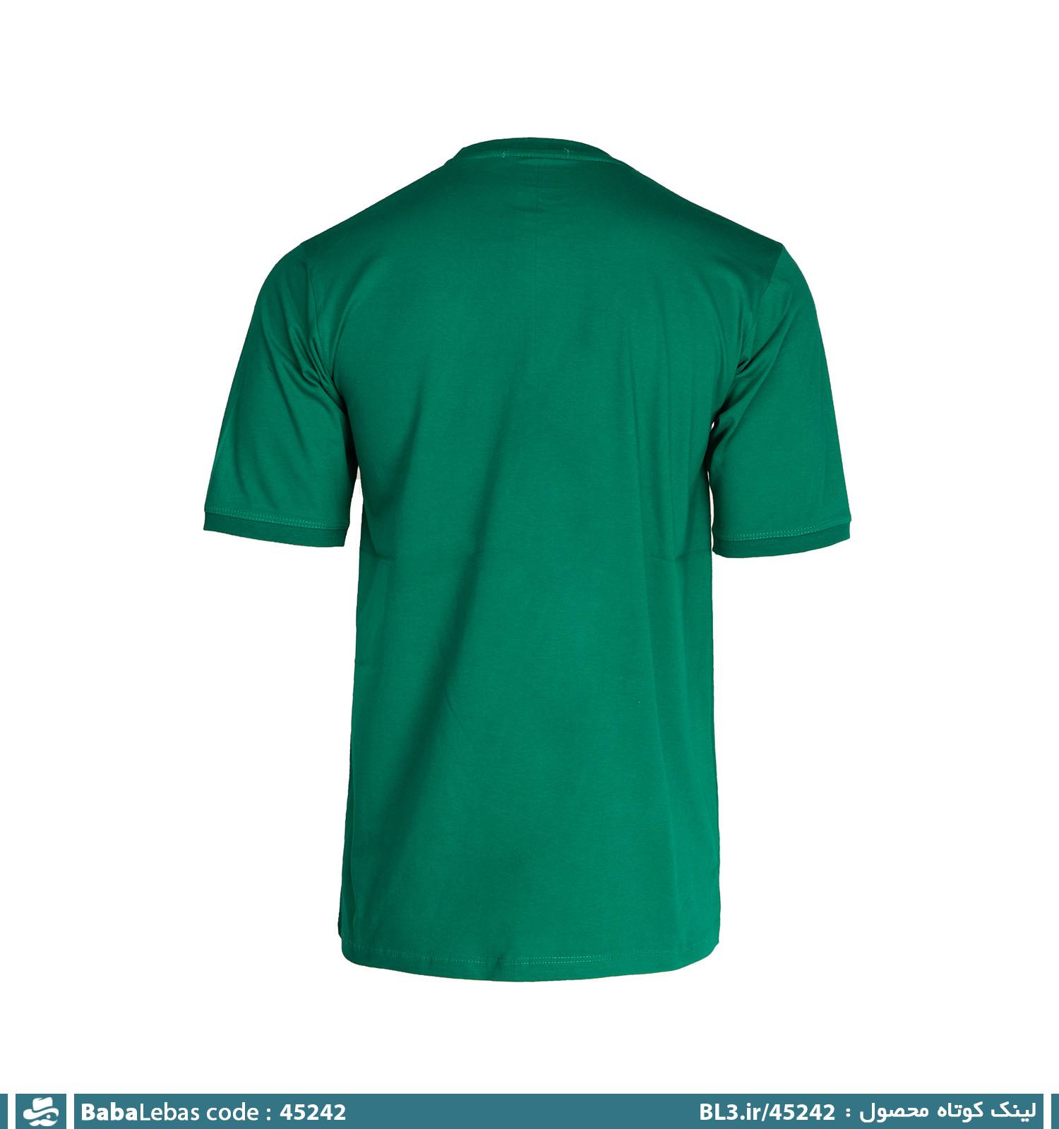 تیشرت یقه گرد مردانه پنبه طرح دار مدل 45242 - تصویر 2