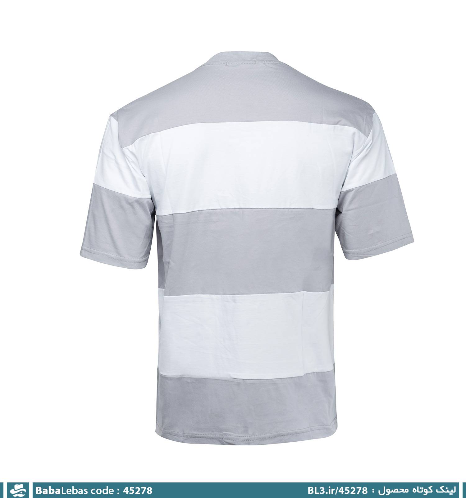 تیشرت یقه گرد مردانه پنبه رینگری مدل 45278 - تصویر 2