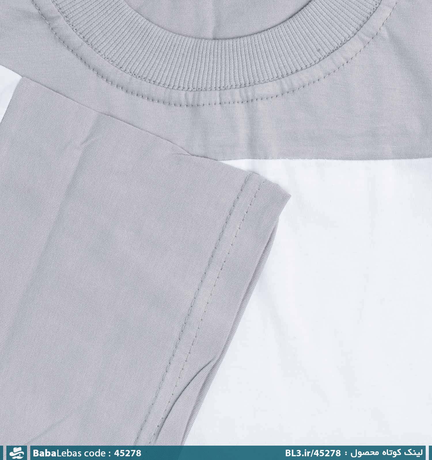 تیشرت یقه گرد مردانه پنبه رینگری مدل 45278 - تصویر 3