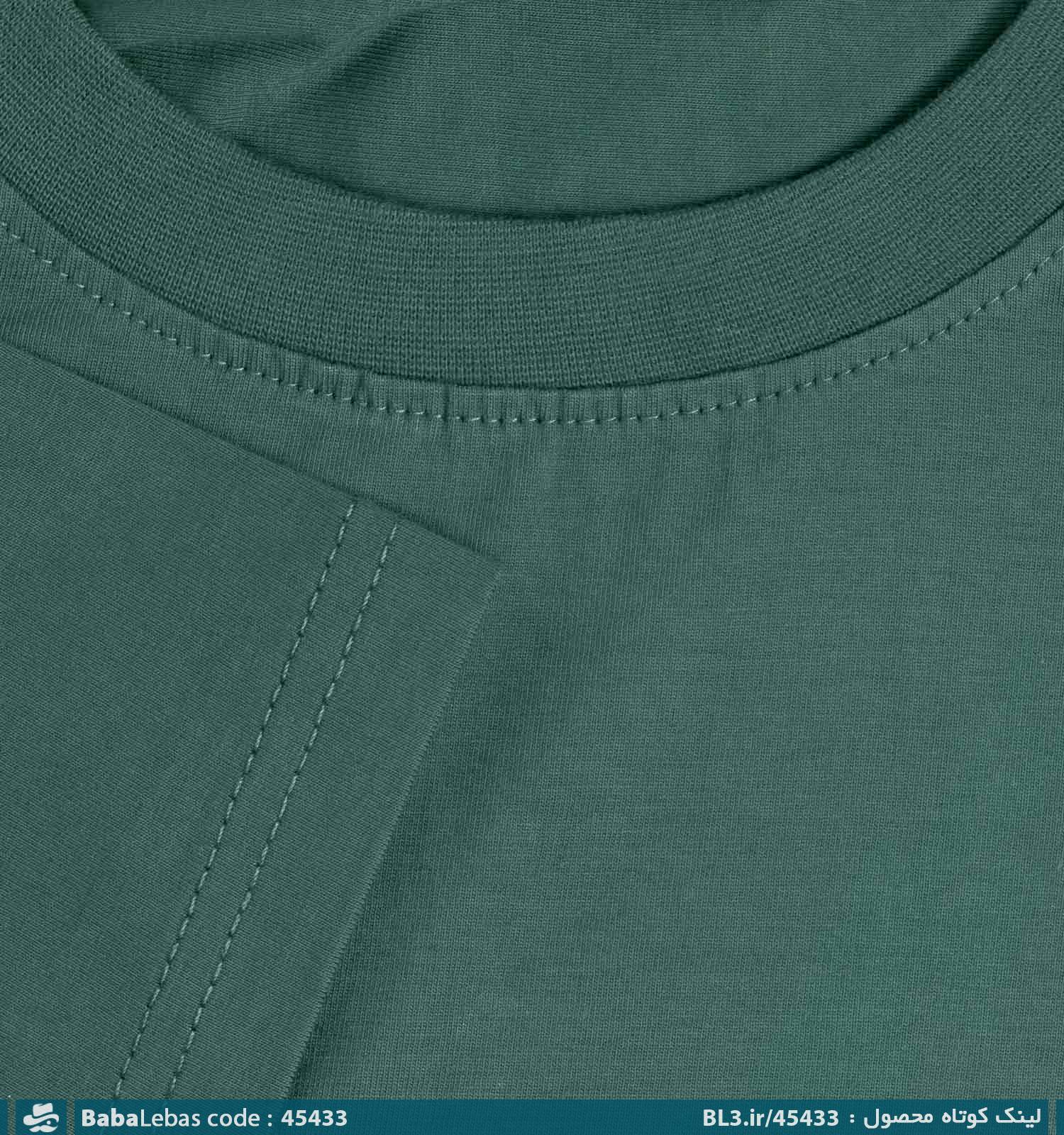 تیشرت یقه گرد مردانه پنبه طرح دار مدل 45433 - تصویر 3