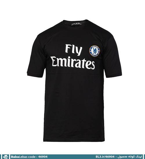 کیت ورزشی چلسی یقه گرد مردانه مشکی مدل 46904 - تصویر 4