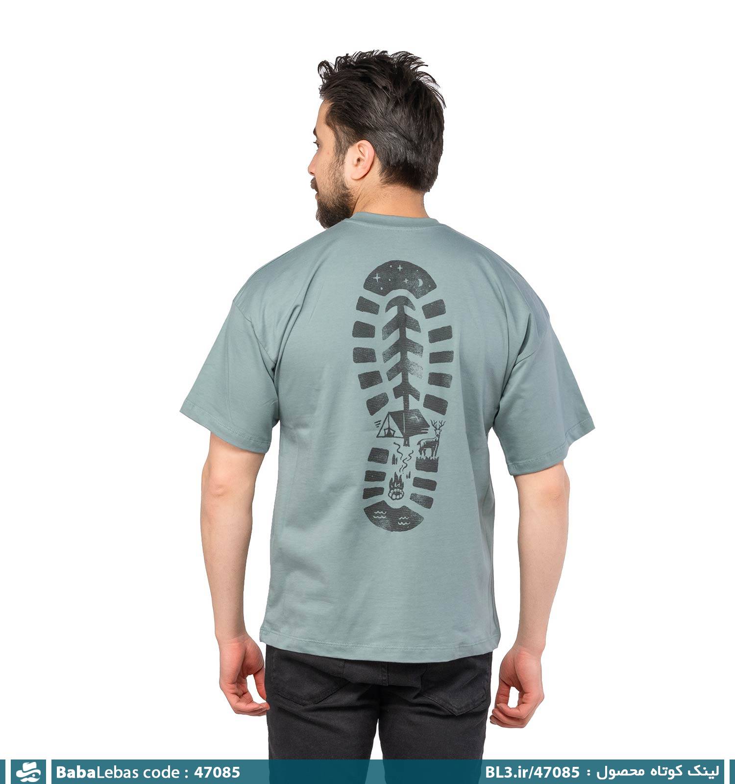 تیشرت لش یقه گرد مردانه ساده مدل 47085 - تصویر 2