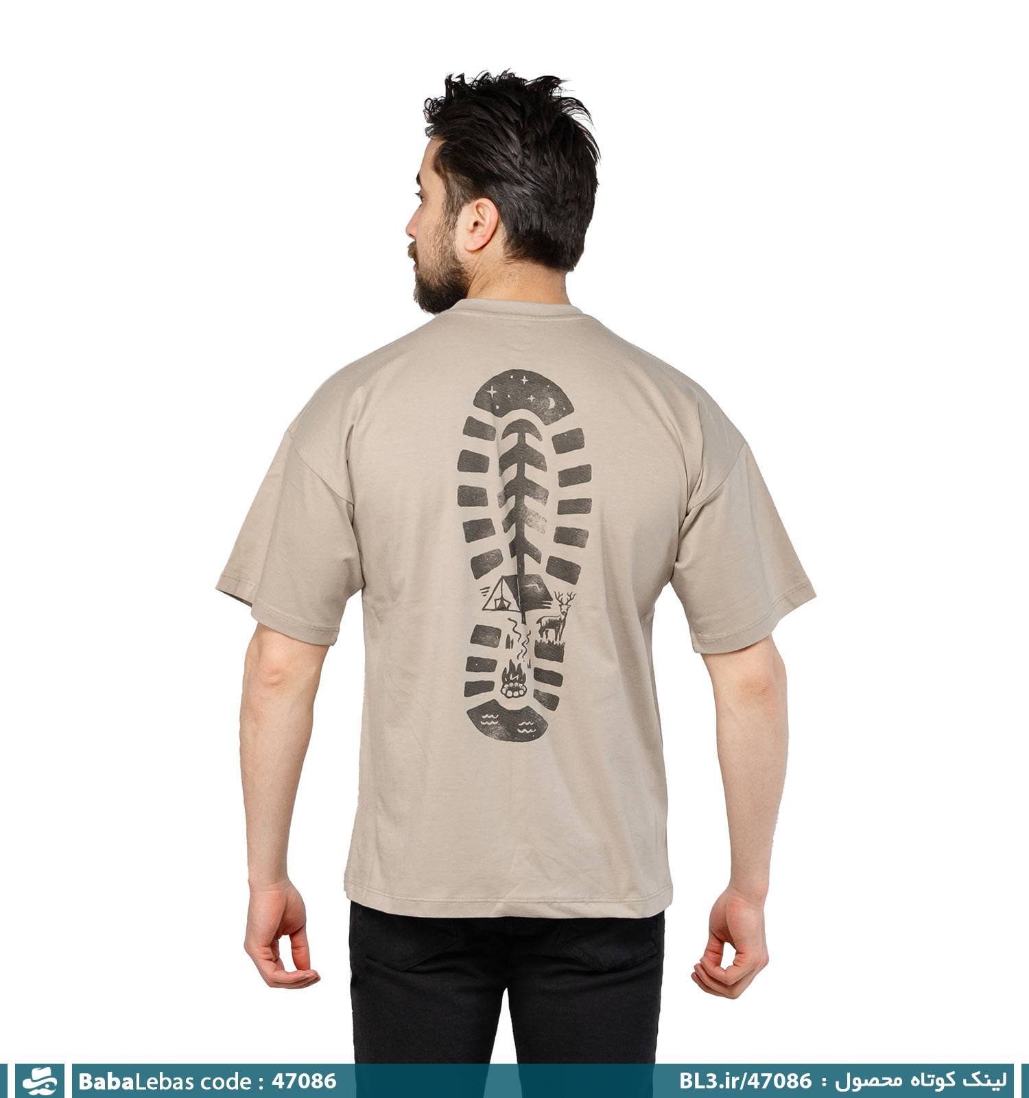 تیشرت لش یقه گرد مردانه ساده مدل 47086 - تصویر 3