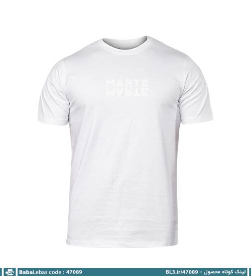 تیشرت لش یقه گرد مردانه سفید ساده مدل 47089 - تصویر 4