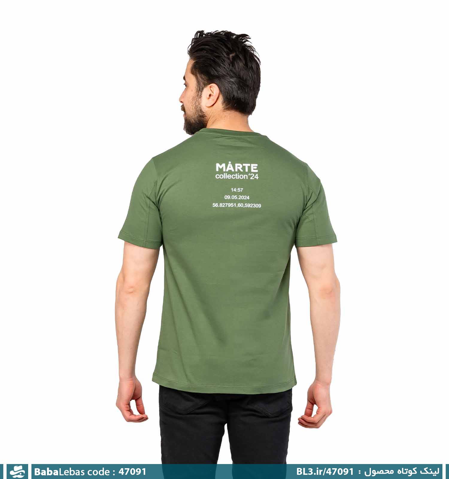 تیشرت لش یقه گرد مردانه ساده مدل 47091 - تصویر 2