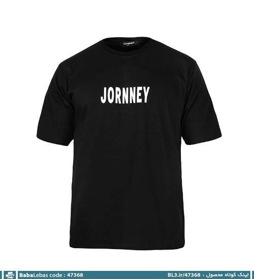 تیشرت یقه گرد مردانه مشکی طرح دار مدل 47368 - تصویر 4