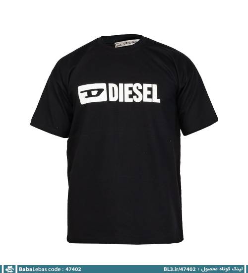 تیشرت یقه گرد مردانه مشکی طرح دار مدل 47402 - تصویر 4