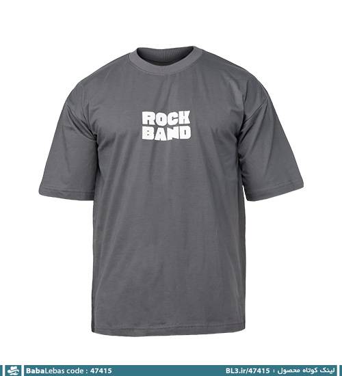 تیشرت لش یقه گرد مردانه طوسی ساده مدل 47415 - تصویر 4