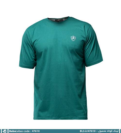 تیشرت یقه گرد مردانه نخ پنبه گلدوزی شده مدل 47610 - تصویر 4
