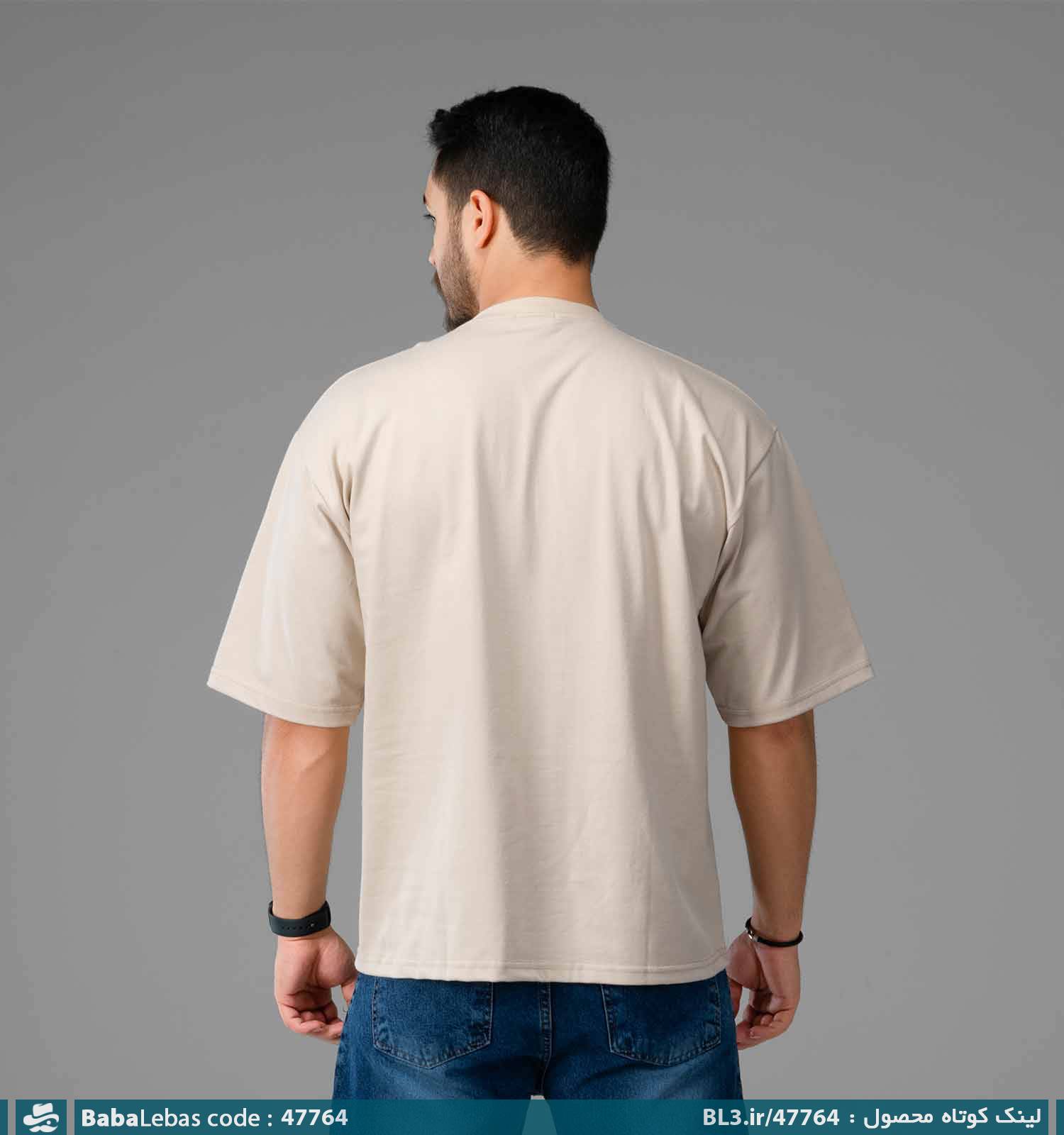 تیشرت یقه گرد مردانه ماکان ساده مدل 47764 - تصویر 2