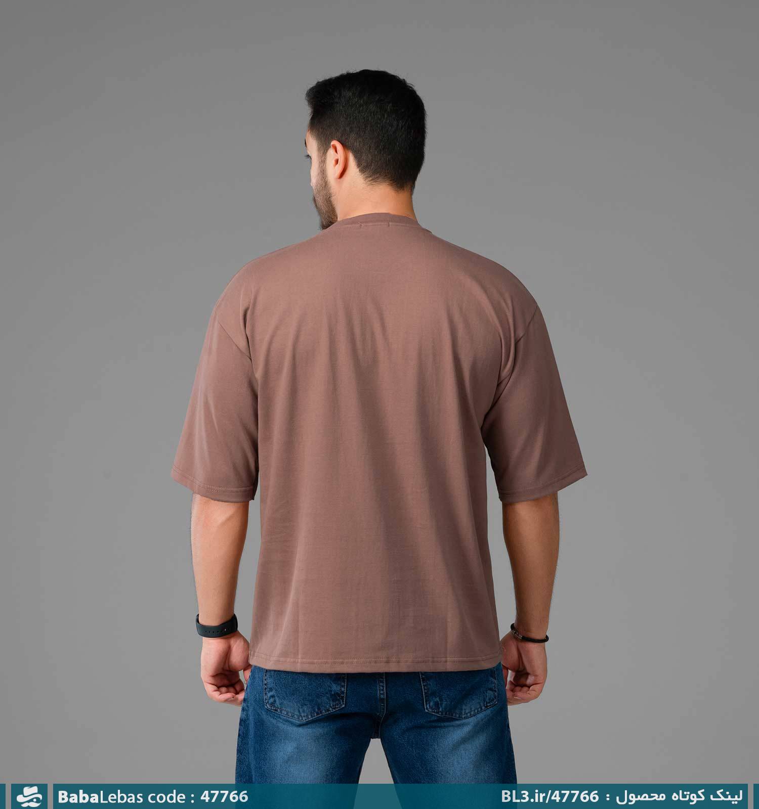 تیشرت یقه گرد مردانه ماکان ساده مدل 47766 - تصویر 2