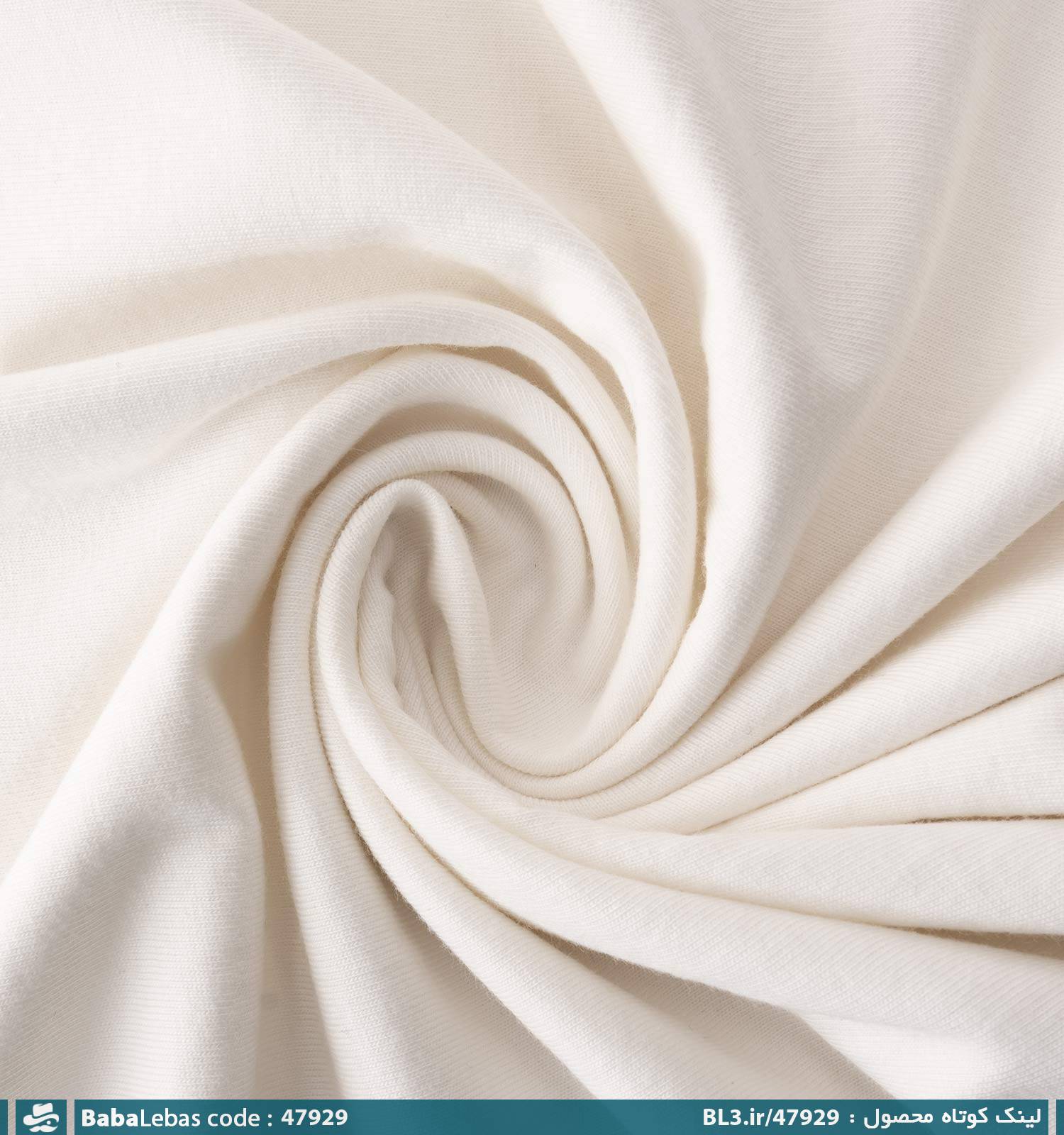 تیشرت نخ پنبه یقه گرد مردانه سفید طرح دار مدل 47929 - تصویر 3